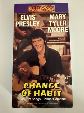 Change of Habit VHS Elvis Presley Mary Tyler Moore Hollywood Movie Greats